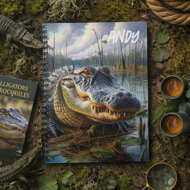 Personalised Alligator Swamp for Boys  Notebook (Creator Uploaded)