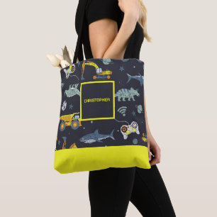 Personalised Allover Kids Favourites Tote Bag
