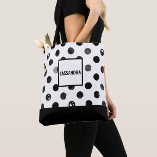 Personalised Allover Polka Dot Tote