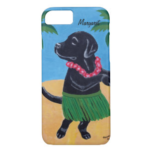 Personalised Aloha Black Labrador iPhone7 Case