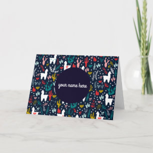 Personalised Alpaca Folded Card