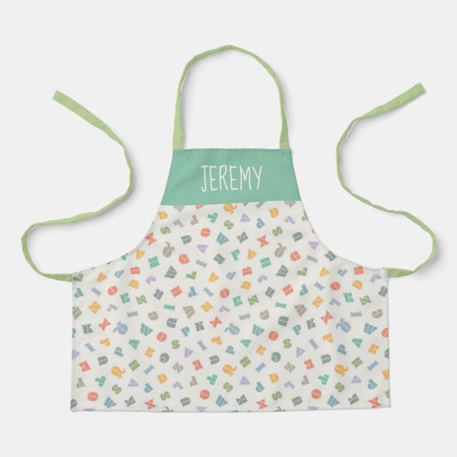 Personalised Alphabet ABC Name Apron (Front)