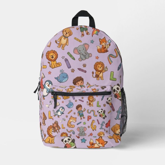 Personalised Alphaland Kid Explorer Backpack Rose (Front)