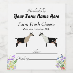 Personalised Alpine Goat Cheese Label