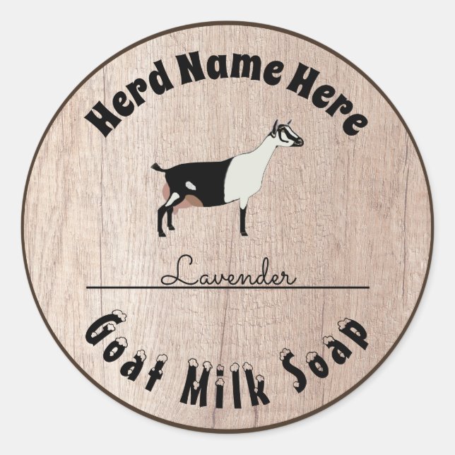Personalised Alpine Goat Milk Soap Classic Round Sticker (Front)