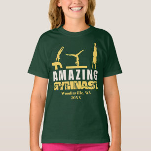 Personalised Amazing Gymnast Location Date Name T-Shirt