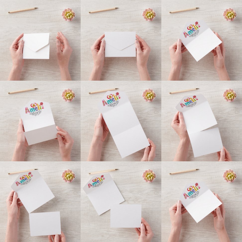 Personalised Amelia Name All In One Invitation