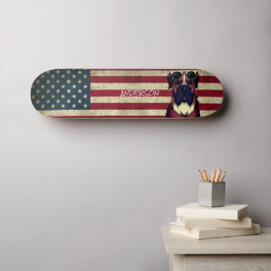 Personalised American Bull Dog Skateboard