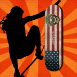 Personalised American Cute Sloth  Skateboard<br><div class="desc">Personalised American Cute Sloth Skating is all about having fun, and there is something for everyone in our skateboard range. A fabulous skateboard guaranteed to raise a smile! . Show your American pride or give a special gift with this USA American Flag skateboard in a distressed worn grunge design on...</div>