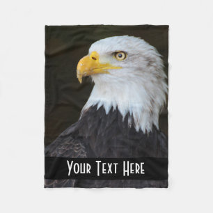 Personalised American Eagle Photography Print Fleece Blanket