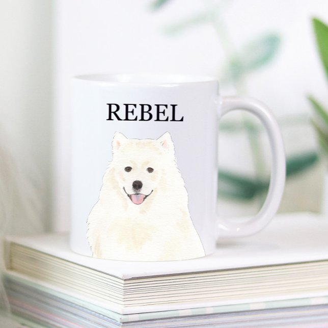 Personalised American Eskimo Samoyed Dog Coffee Mug (Creator Uploaded)