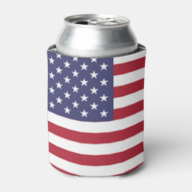 Personalised American Flag Can Cooler (Can Front)