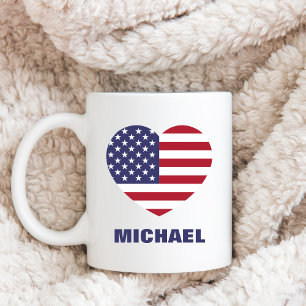 Personalised American Flag or Your Image and Name Coffee Mug