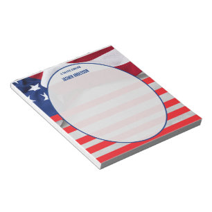 Personalised American Flag Patriotic USA  Notepad