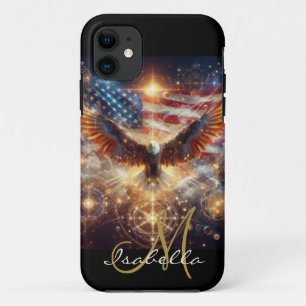 Personalised American Flag - Stars and Stripes iPhone 11 Case