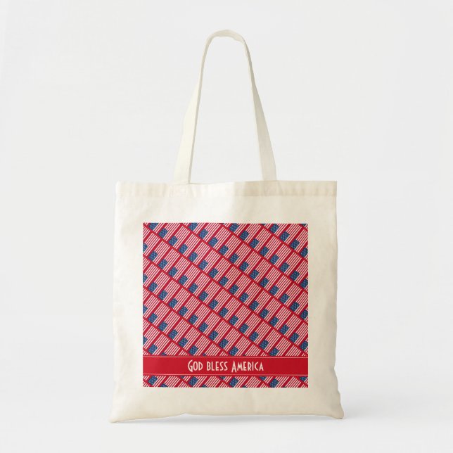 Personalised AMERICAN FLAG Tote Bag (Front)