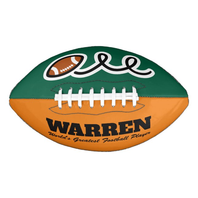 Personalised American Football ball gift (Front)