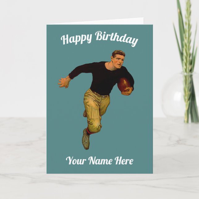 Personalised American Football Birthday Card (Front)