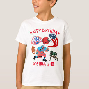 Personalised American Football Birthday Party T-Sh T-Shirt