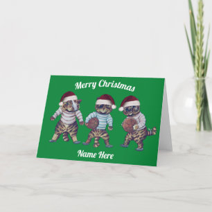 Personalised American Football Christmas Card