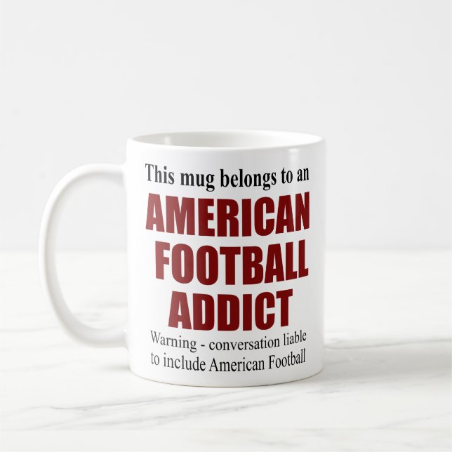 Personalised American Football Fan Coffee Mug (Left)