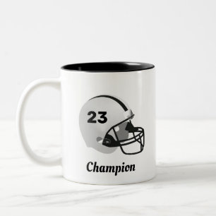 Personalised American Football Helmet Two-Tone Coffee Mug