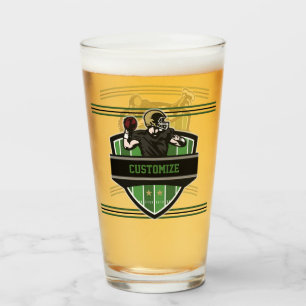 Personalised American Football Theme Glass
