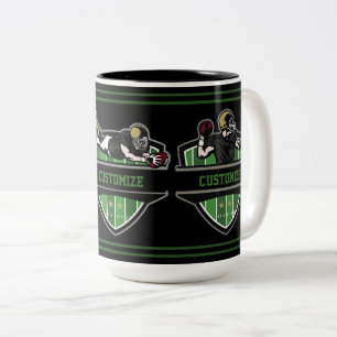 Personalised American Football Theme Two-Tone Coff Two-Tone Coffee Mug