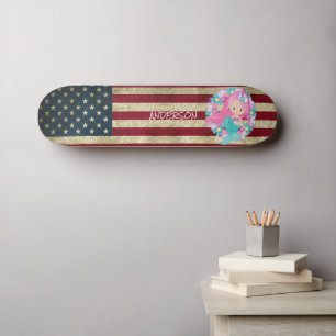 Personalised American LITTLE MERMAID Skateboard