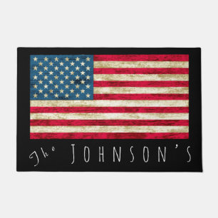 Personalised American United States Flag Door Mat