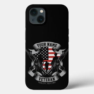 Personalised American Veteran Proud Vet USA Flag  Case-Mate iPhone Case