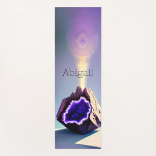Personalised Amethyst Crystal Geode Purple Yoga Mat