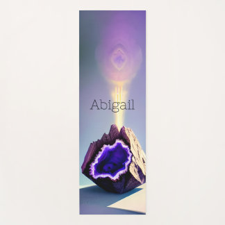 Personalised Amethyst Crystal Geode Purple Yoga Mat