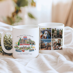 Personalised Amsterdam Travel Photo Mug
