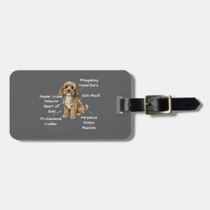 Personalised Anatomy of a Cockapoo Luggage Tag