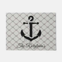 Personalised Anchor and Rope Door Mat