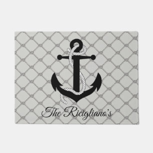 Personalised Anchor and Rope Door Mat