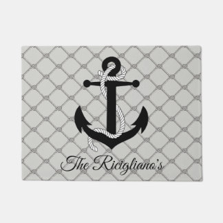 Personalised Anchor and Rope Door Mat