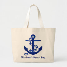 Personalised Anchor Beach Bag