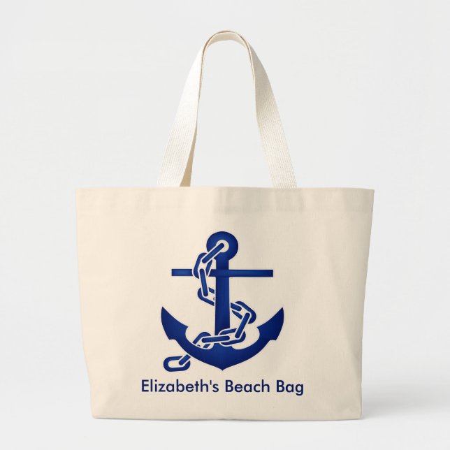 Personalised Anchor Beach Bag (Front)
