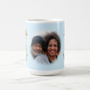 Personalised Anchor Fish & Starfish w/ Photo Coffee Mug