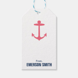 Personalised Anchor Nautical Birthday Gift Tag