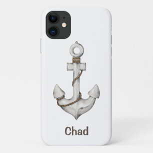 Personalised Anchor on White  iPhone 11 Case