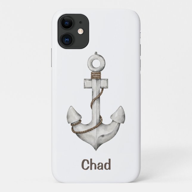 Personalised Anchor on White  Case-Mate iPhone Case (Back)