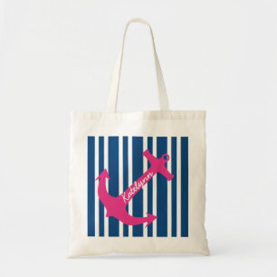Personalised Anchor Stripe Tote Bag