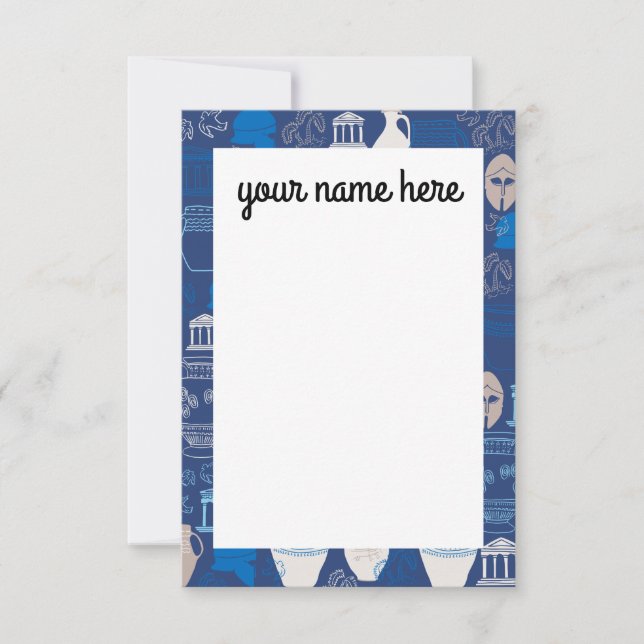 Personalised Ancient Greece Notecards (Front)