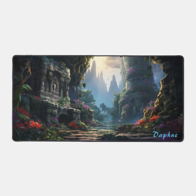 Personalised Ancient Ruins in the Forest Desk Mat  (Front)
