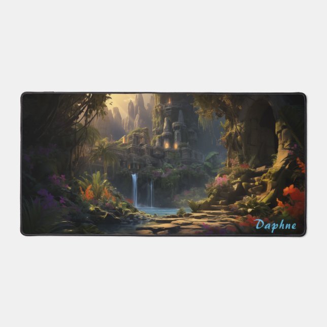 Personalised Ancient Ruins in the Forest Desk Mat  (Front)