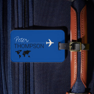 personalised-and-elegant BLUE aero travel Luggage Tag