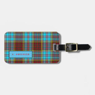 Personalised ANDERSON Tartan Luggage Tags Men